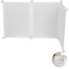 Deskium L-Shaped Dog Splash Guard, Modular Plastic Pee Pad Barrier, White view 4