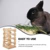 Yardwe Multifunctional Wooden Hay Feeder for Rabbits and Guinea Pigs view 3