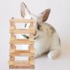 Yardwe Multifunctional Wooden Hay Feeder for Rabbits and Guinea Pigs view 4