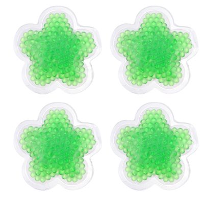 IMUSINICE 4-Pack Reusable Gel Heat and Cold Packs, Gel and PVC, Green