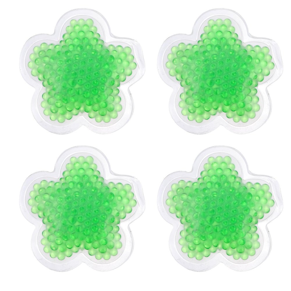 IMUSINICE 4-Pack Reusable Gel Heat and Cold Packs, Gel and PVC, Green