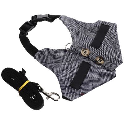 JEWEDECO Adjustable Rabbit Nylon Harness and Leash Set