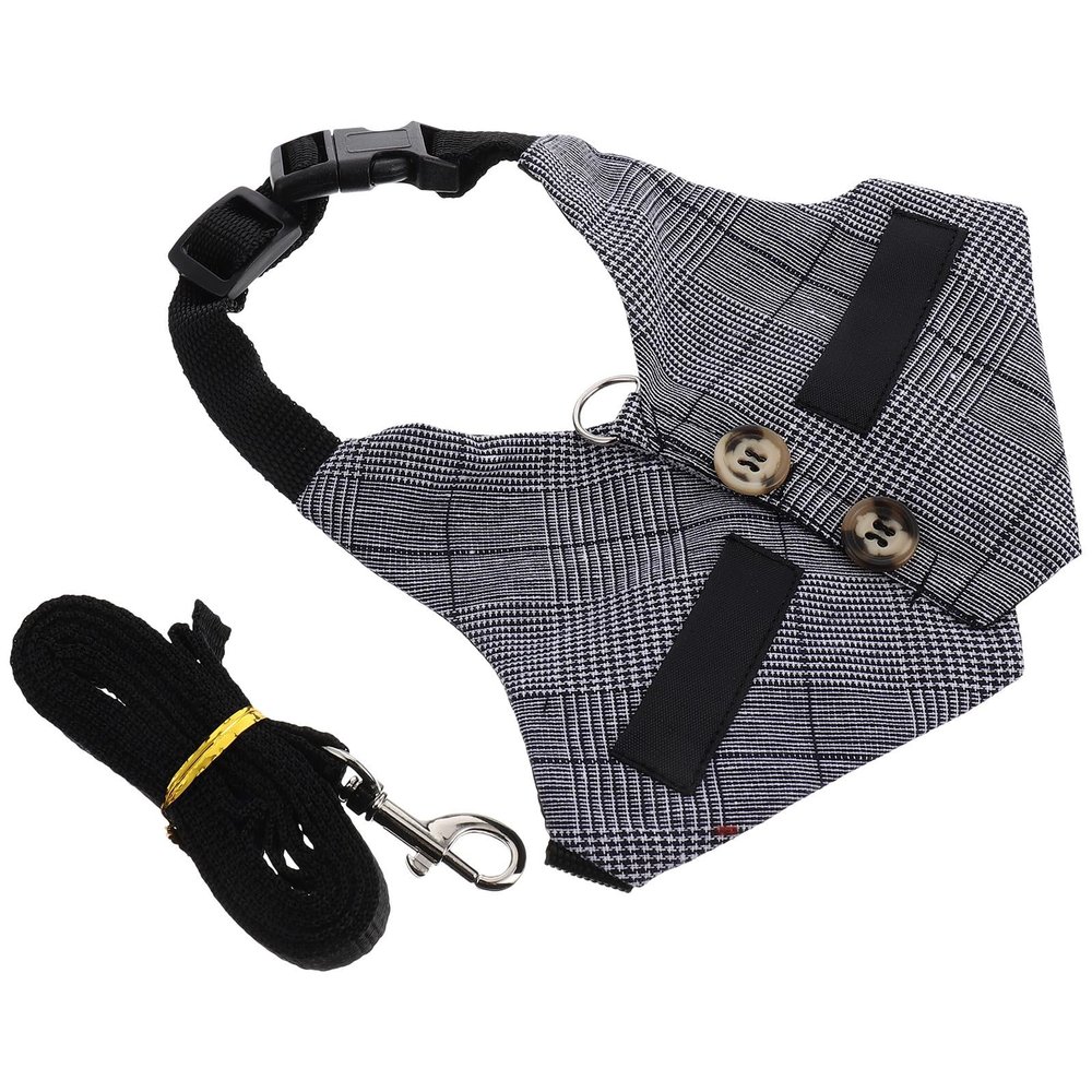 JEWEDECO Adjustable Rabbit Nylon Harness and Leash Set