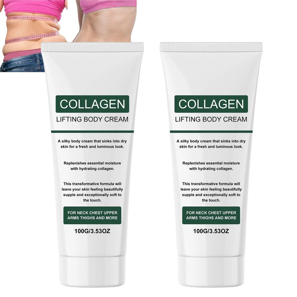 Rosemary Collagen Lifting Body Cream, Fast-Absorbing, 2-Piece Set