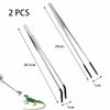 Heting-YQ 2-Piece Long Stainless Steel Aquarium Tweezers with Rubber Tips view 2