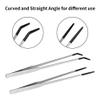 Heting-YQ 2-Piece Long Stainless Steel Aquarium Tweezers with Rubber Tips view 4