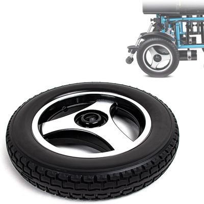 Rear Wheel for Electric Wheelchairs, 12 in (30.5 cm), Solid PU Tire, 12 1/2 x 2 1/4 in (31.8 x 5.7 cm), 17 mm Bearing, 1 Piece