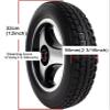 Rear Wheel for Electric Wheelchairs, 12 in (30.5 cm), Solid PU Tire, 12 1/2 x 2 1/4 in (31.8 x 5.7 cm), 17 mm Bearing, 1 Piece view 2