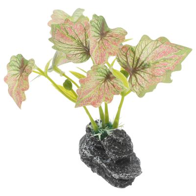 Adorainbow Realistic Resin Reptile Decor with Tall Aquarium Plants