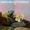 Adorainbow Realistic Resin Reptile Decor with Tall Aquarium Plants view 3