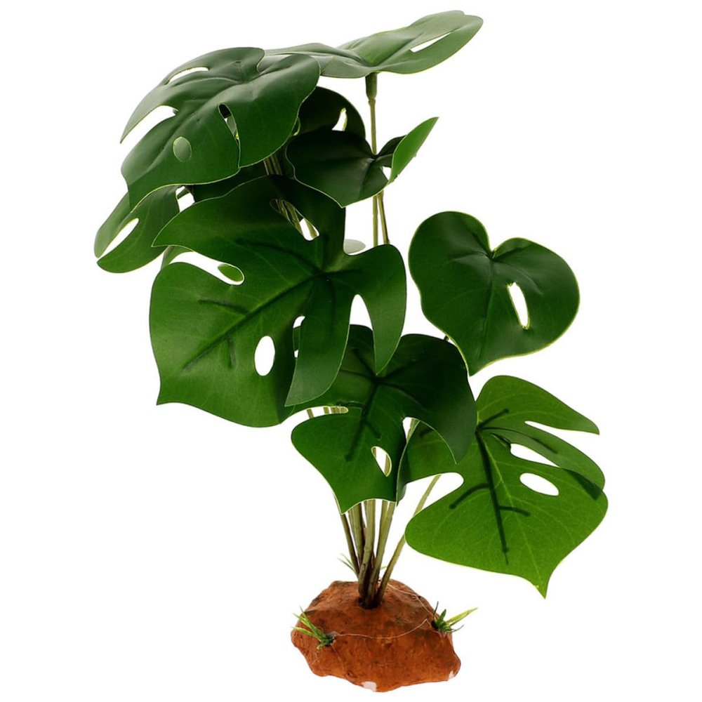 CLISPEED Artificial Green Resin Terrarium Plant with Hiding Place