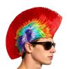 Punk Rock Rainbow Mohawk Wig, Unisex view 1