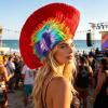 Punk Rock Rainbow Mohawk Wig, Unisex view 3