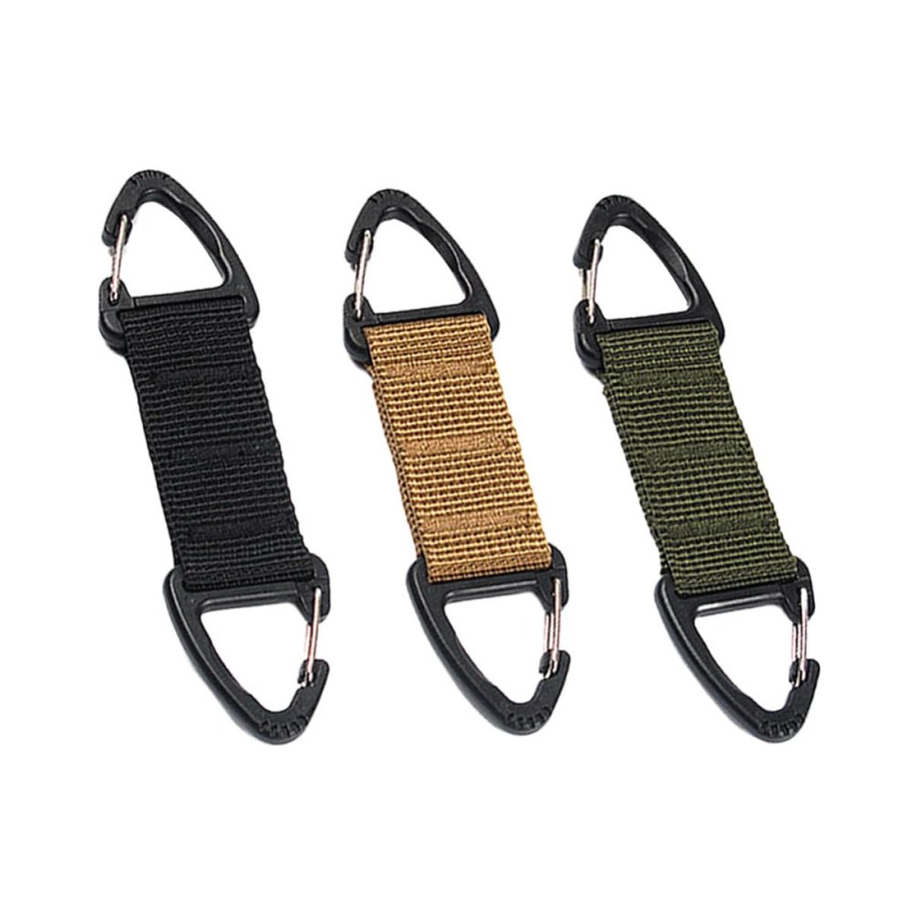CRAFTHROU 3-Piece Mask Extender Straps with Nylon Ear Hooks, Black/Green/Khaki