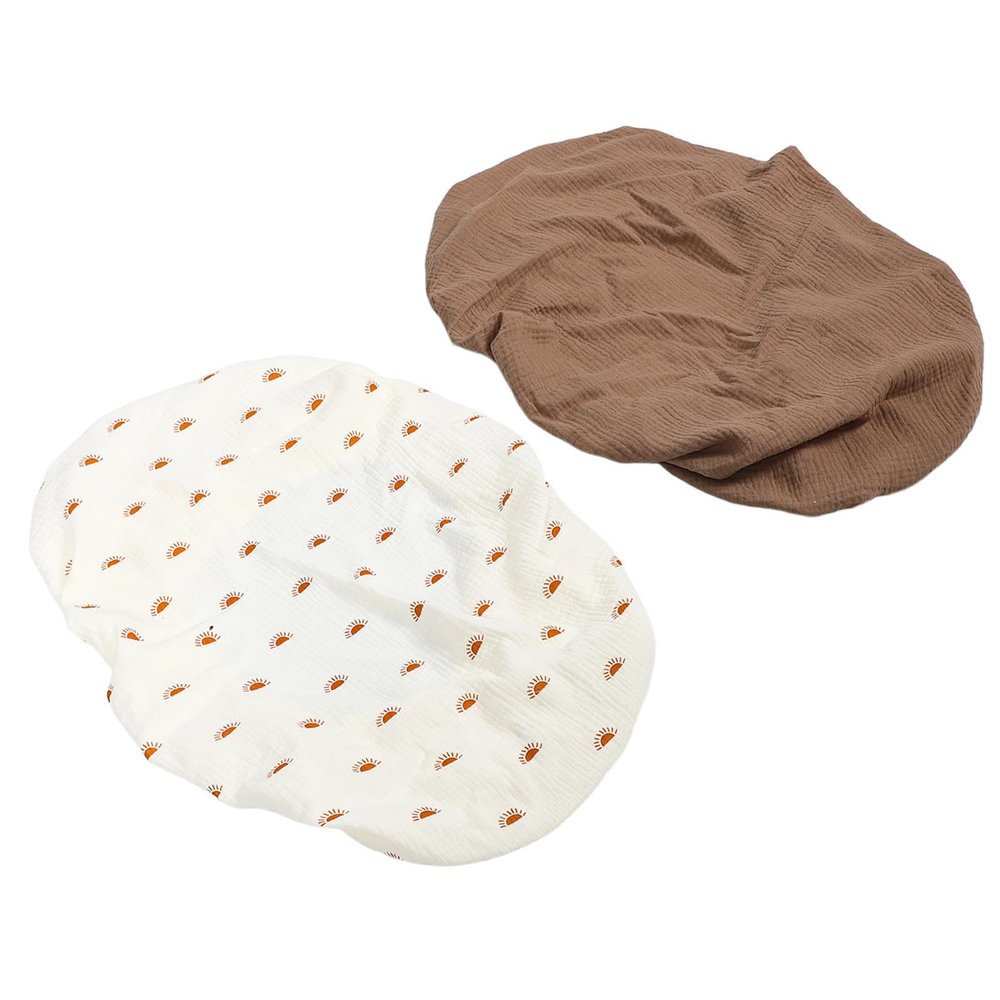 GALPADA 2-Pack Soft, Breathable Cotton Changing Pad Covers