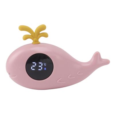 Ailgely Multifunctional Baby Bath Thermometer, Cartoon Whale, Water Temperature Measurement for Bathing and Swimming (Pink)