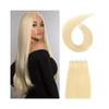 Tape-In Hair Extensions, #613 Blonde Remy Human Hair, 20 pcs/50 g, Invisible Double-Sided Tape, Straight and Silky, 26 in view 1