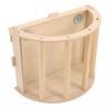 Wooden Hay Rack for Rabbit Cages, Hanging Hay Holder with Clip view 1