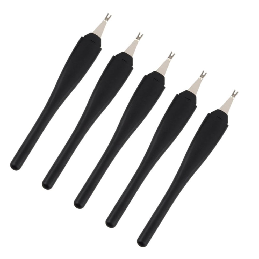 LIFKICH 5-Piece Stainless Steel Cuticle Remover and Callus Scraper Set for Manicure and Pedicure