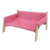Socobeta Elegant Wooden Hanging Cat Sofa for Lounging and Scratching, Pink view 1