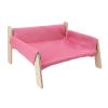 Socobeta Elegant Wooden Hanging Cat Sofa for Lounging and Scratching, Pink view 2
