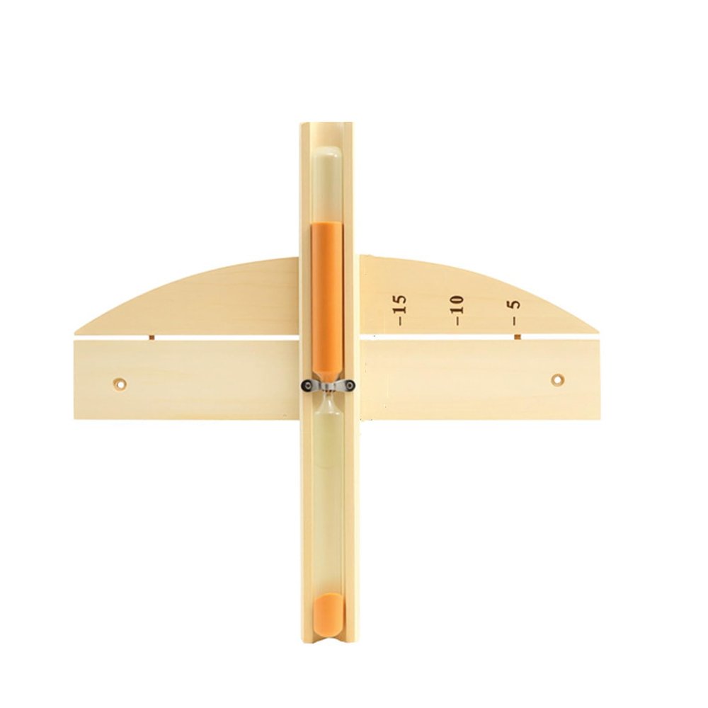 LUCKGONI Wooden Sauna Hourglass Timer, 15-Minute, Rotatable Pinewood Design