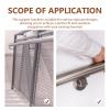 2 Stainless Steel Stair Handrail Brackets, Sturdy Wall Supports view 3