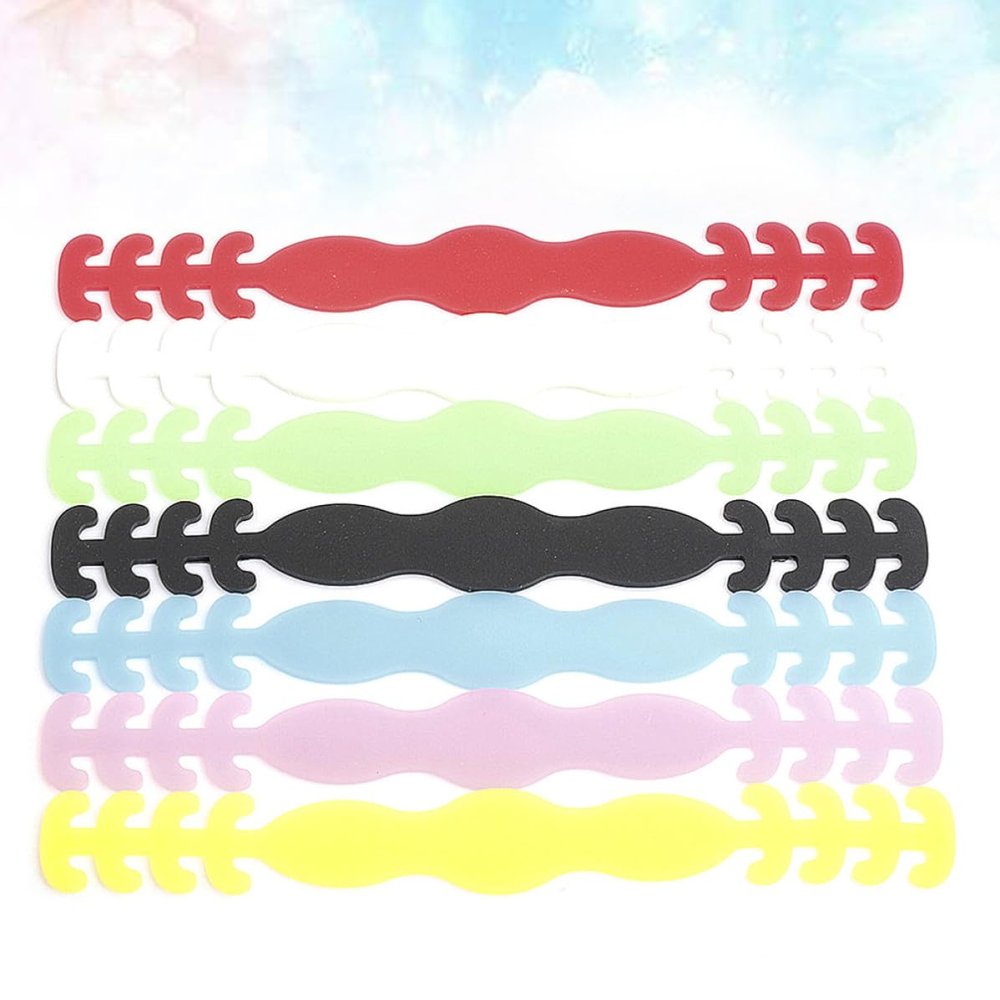 AMUSLESUR 15-Piece Adjustable Silicone Mask Strap Buckles, Assorted Colors