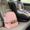 KMGDM Portable Insulated Breast Milk Backpack, Large Capacity, Green, Mass Beauty view 4