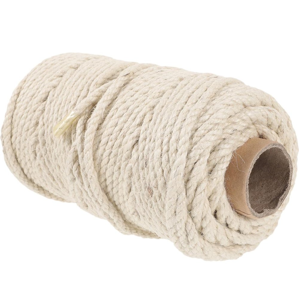 Gatuida White Sisal Rope for Cat Scratching Posts, Cuttable, 1 Roll