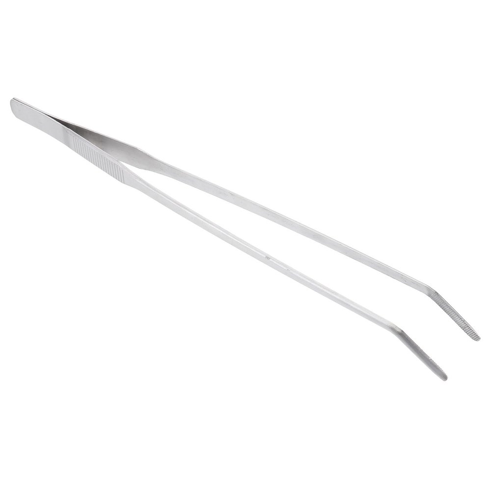 27 cm Curved Stainless Steel Tweezers for Aquarium Plants
