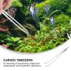 27 cm Curved Stainless Steel Tweezers for Aquarium Plants view 3
