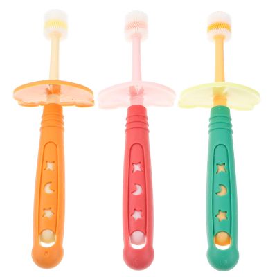 Operitacx 3-Pack Baby Toothbrushes for Toddlers Ages 1–6, Soft Nano-Material Bristles, Random Colors