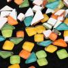 Gitohoni 110-Piece Orange Mosaic Glass Stones for DIY Crafts and Decoration view 2
