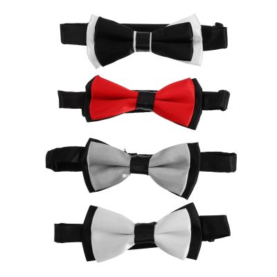 BESTOMZ 4-Pack Pet Bowties for Small Dogs and Puppies