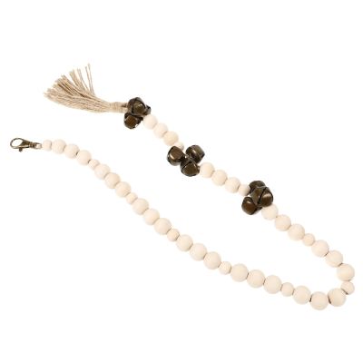 KOMBIUDA Hanging Dog Doorbell with Jute Rope, Beige