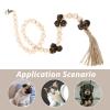 KOMBIUDA Hanging Dog Doorbell with Jute Rope, Beige view 3