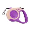 HEEPDD Retractable Dog Leash, 16.40 ft, Automatic, Non-Slip, Portable, 360 Tangle-Free, Strong with Ergonomic Grip (Purple) view 2