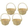 ROMISBABA 4-Piece Small Rattan Baskets with Handles view 1