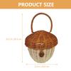 Small Rattan Snack Basket with Handle view 2