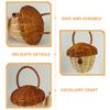 Small Rattan Snack Basket with Handle view 3