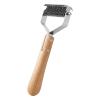 Double-Sided Hair Rake Comb for Dogs and Cats, Wooden Handle, Stainless Steel (A, One Size) view 1