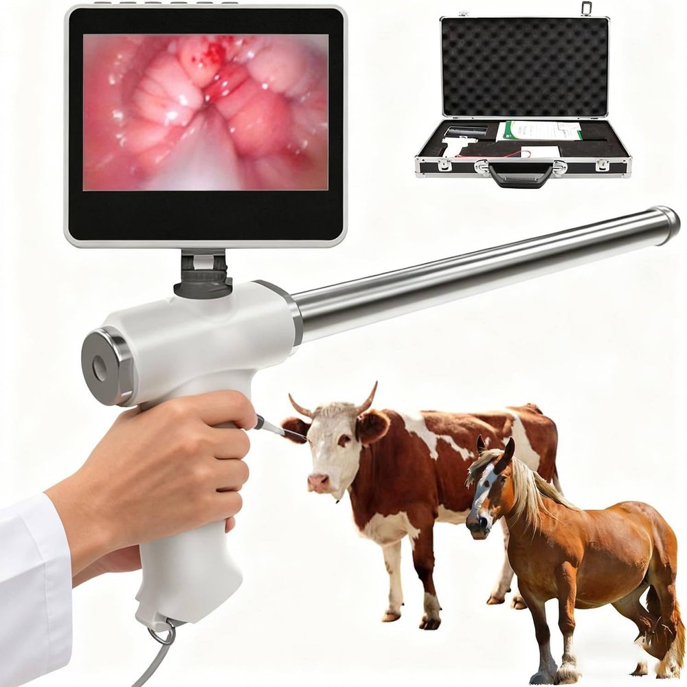POIMHEW Visual Endoscope Insemination Gun for Cattle with LCD Screen