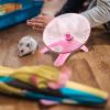 UKCOCO Quiet Hamster Wheel, Plastic and Steel, Bite-Resistant and Injury-Safe, for Mice and Chinchillas, Random Color view 4
