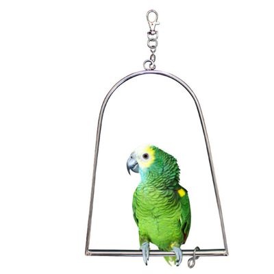 FELTECHELECTR Stainless Steel Parrot Swing with Climbing Function