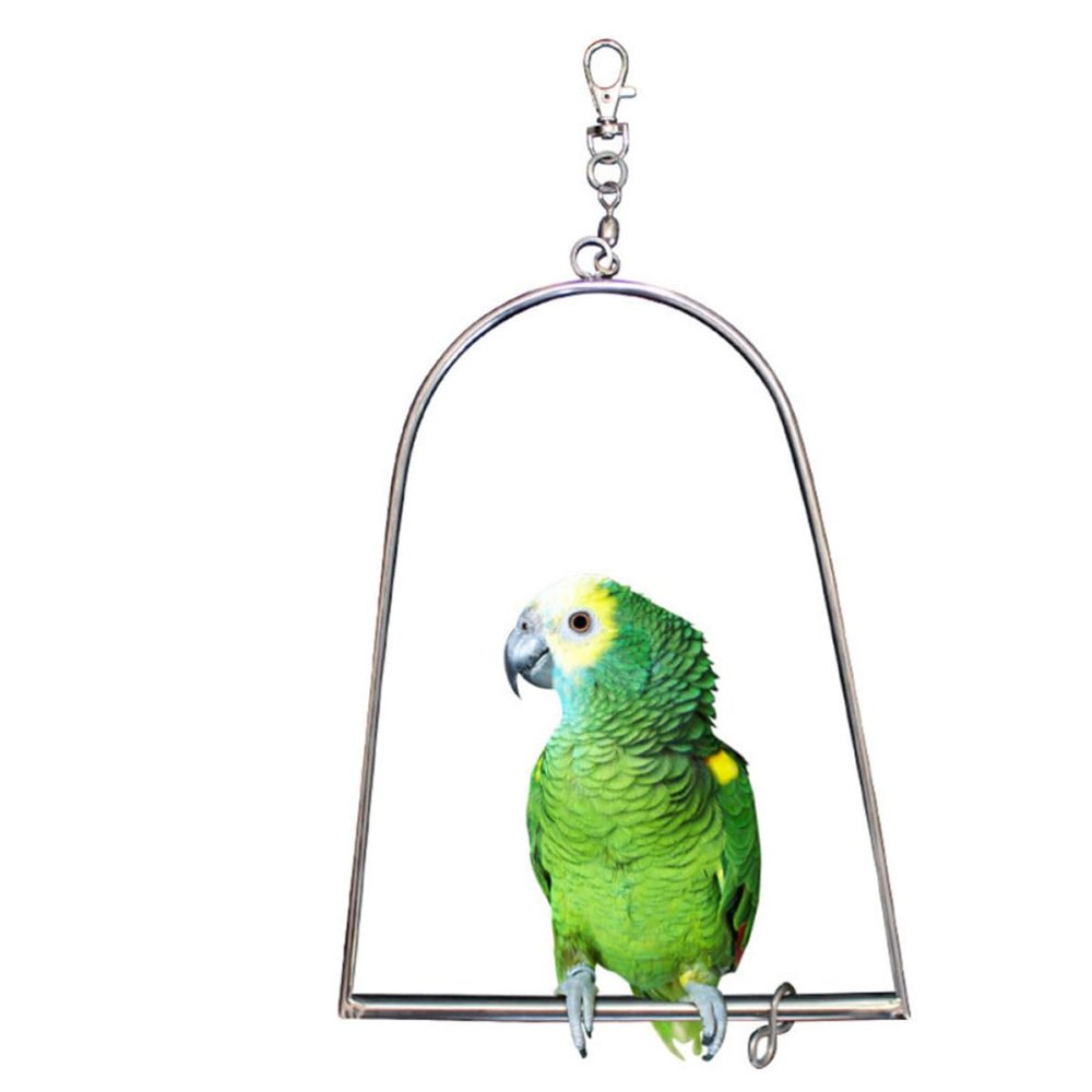 FELTECHELECTR Stainless Steel Parrot Swing with Climbing Function