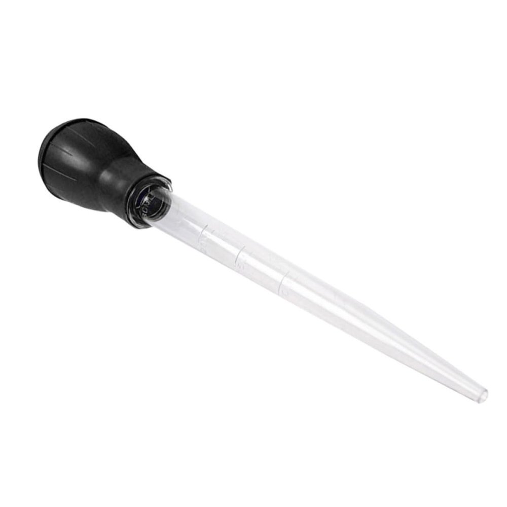IMIKEYA 2-Pack 30 mL Aquarium Pipettes for Manual Cleaning and Waste Removal, Black TPU Aquarium Cleaning Tools