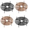Plant Pot Grid, 19/30 cm, Cut-to-Size Soil Cover with Stakes, Pet-Protective Barrier for Indoor and Outdoor Use, Garden, Brown-Black (A) view 1