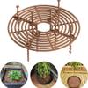 Plant Pot Grid, 19/30 cm, Cut-to-Size Soil Cover with Stakes, Pet-Protective Barrier for Indoor and Outdoor Use, Garden, Brown-Black (A) view 4
