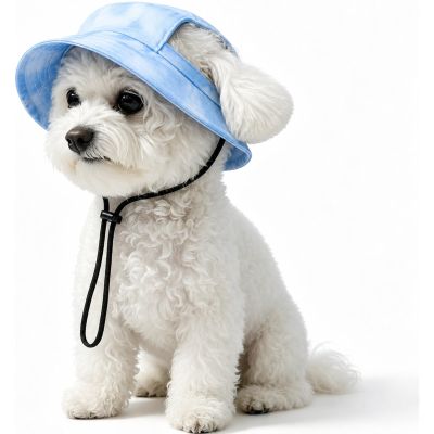Shyllin Outdoor Dog Baseball Cap, Adjustable Cat Sun Hat with Ear Holes, Yellow (BM)